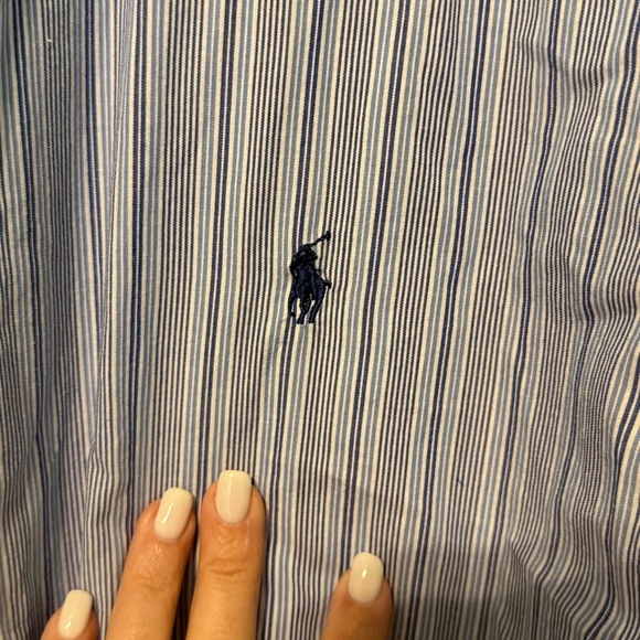 Polo Ralph Lauren Striped Long Robe Blue & white - Picture 3 of 5